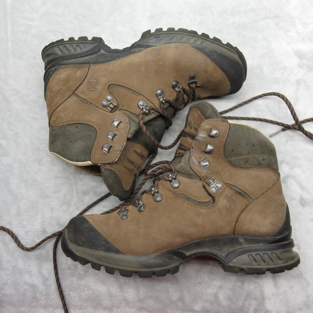 Hanwag Boots Men 11 Brown Hiking Leather Ankle LaceUp Outdoor Rugged Mountaineer - Picture 4 of 16